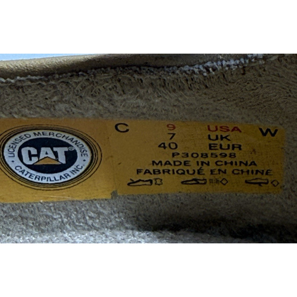 Caterpillar Loafer Boots Women's Size 9W Beige Leather Slip On NWOB P308598 - Picture 7 of 9
